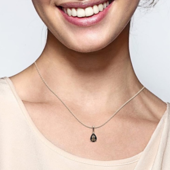 14k 925 LeVian 2.5 carat Chocolate Quartz Pendant Rose Gold - Picture 3 of 6